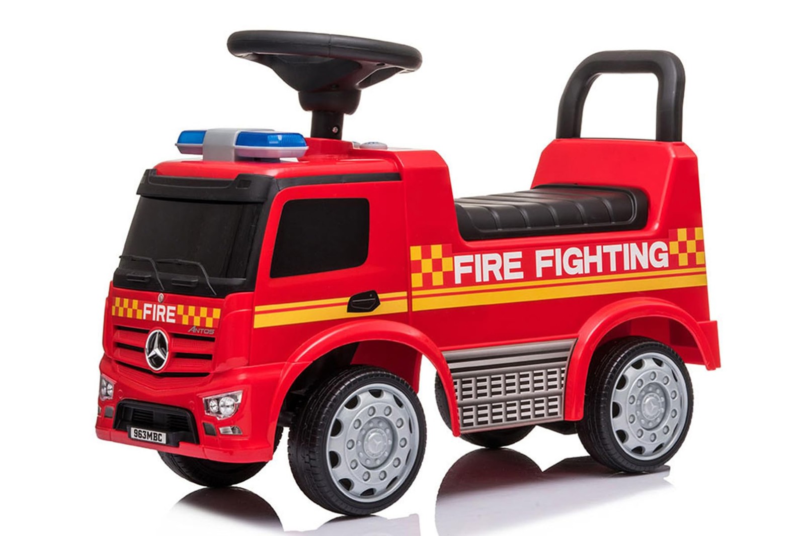 AIJYU TOYS Mercedes Benz Fire Truck Foot Powered Ride On