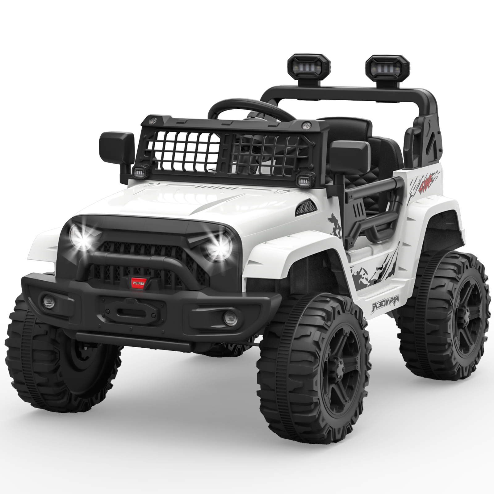 Ride on Truck Car 12V Kids Electric Vehicles with LED Lights Spring Suspension
