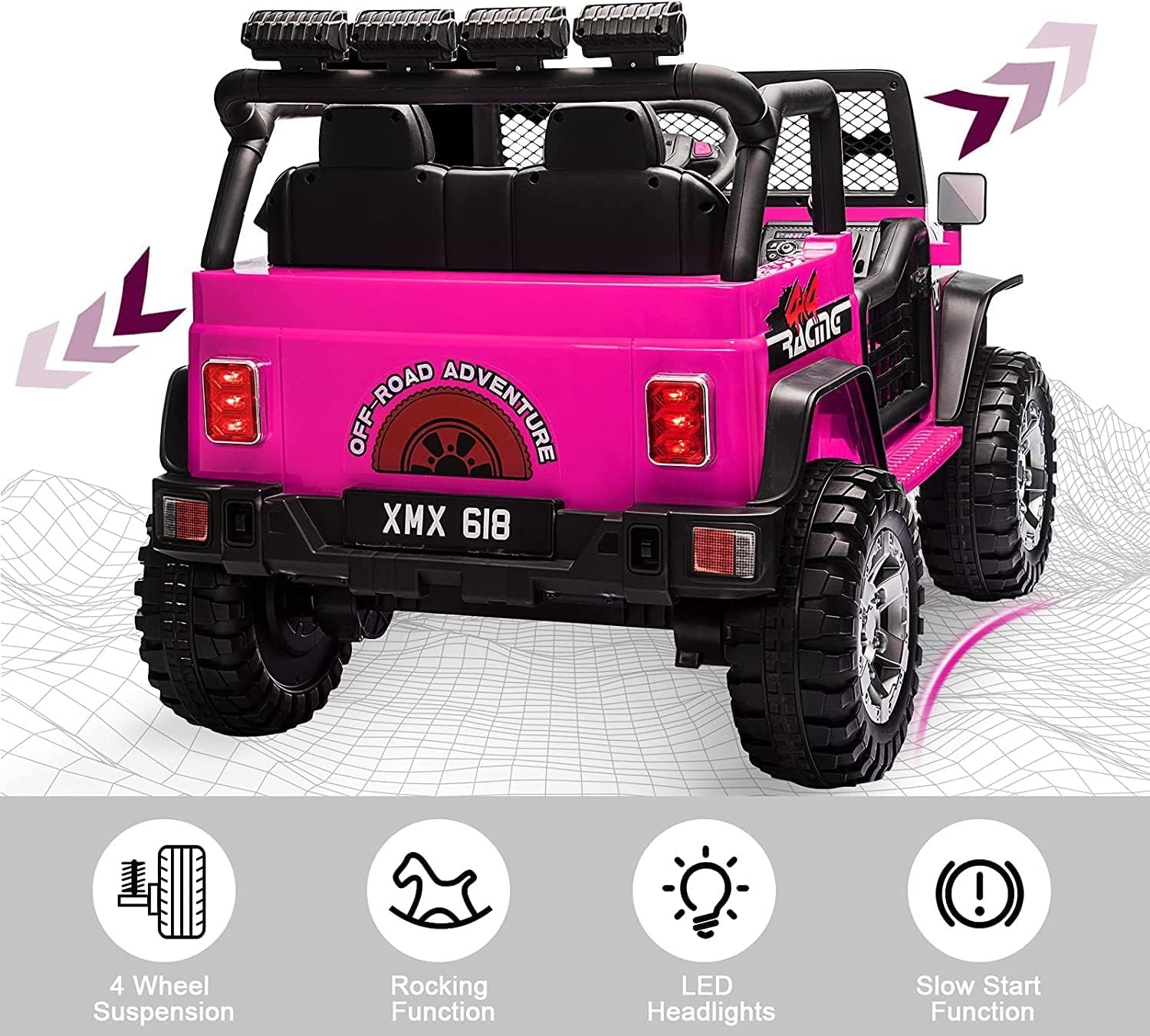 2 Seater Kids Ride On Truck Car 12V Battery Powered Electric Vehicle with Remote
