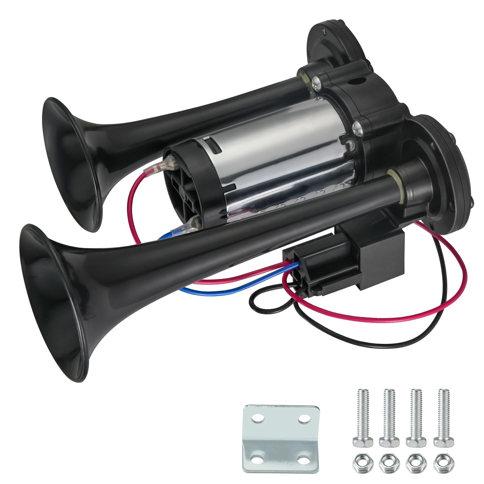CZC AUTO 12V 120dB Air Horn Dual Trumpets, Super Loud Electric Train Horn Kit…