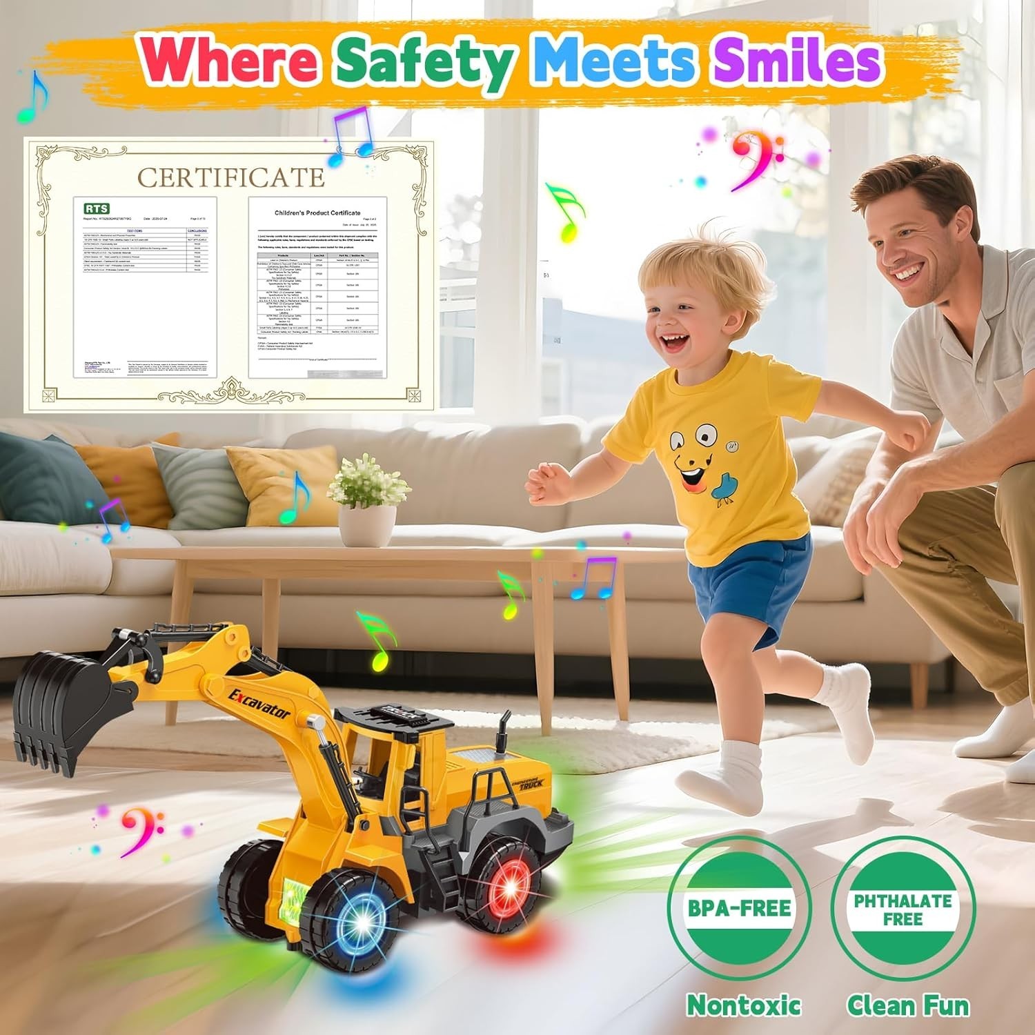 Large Excavator Toy with Realistic Digging Arm – Perfect Birthday Gift for Boys