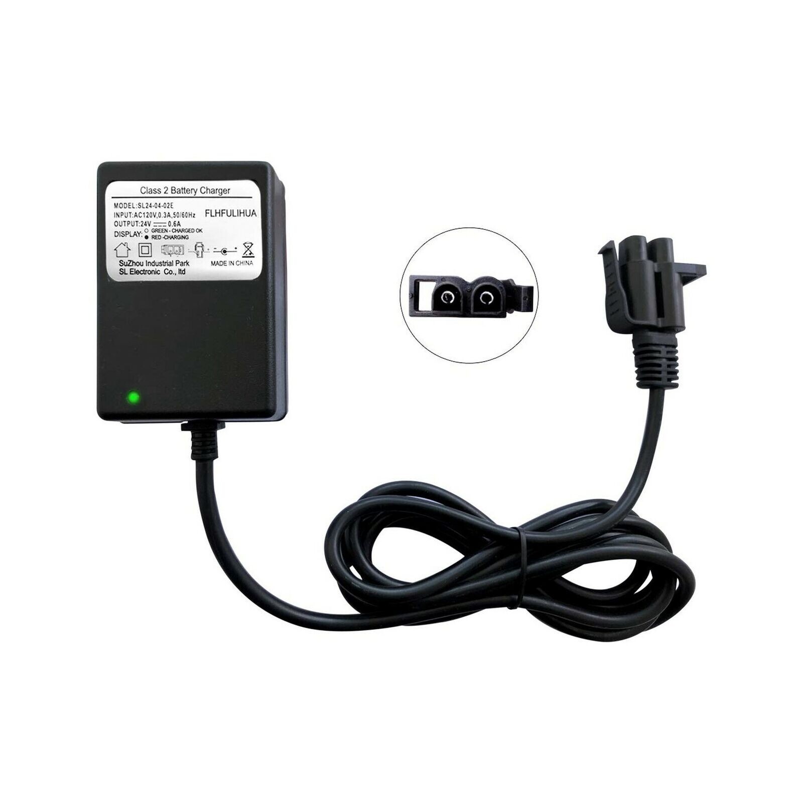 🔥24V Charger B for GraveDigger Power Wheels Toy Grave Digger Power Cord Plug