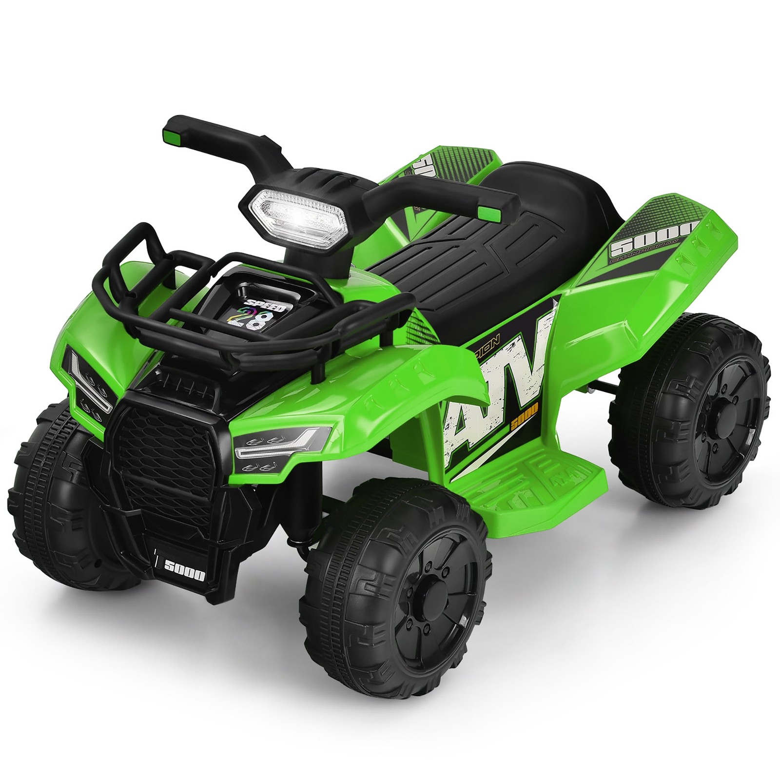 6V Kids ATV Quad Electric Ride on Car Toy Toddler with LED Light MP3 Green