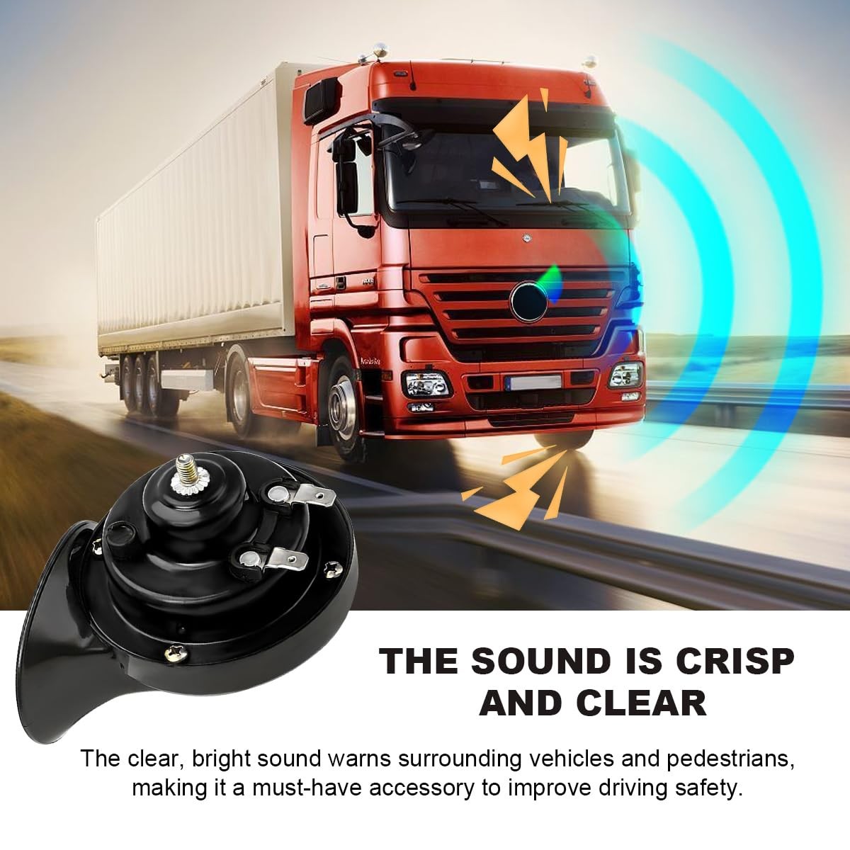 KVAEY Super Loud Car Snail Horns, 12V 300DB Durable Car Horn Kit, High Low To…