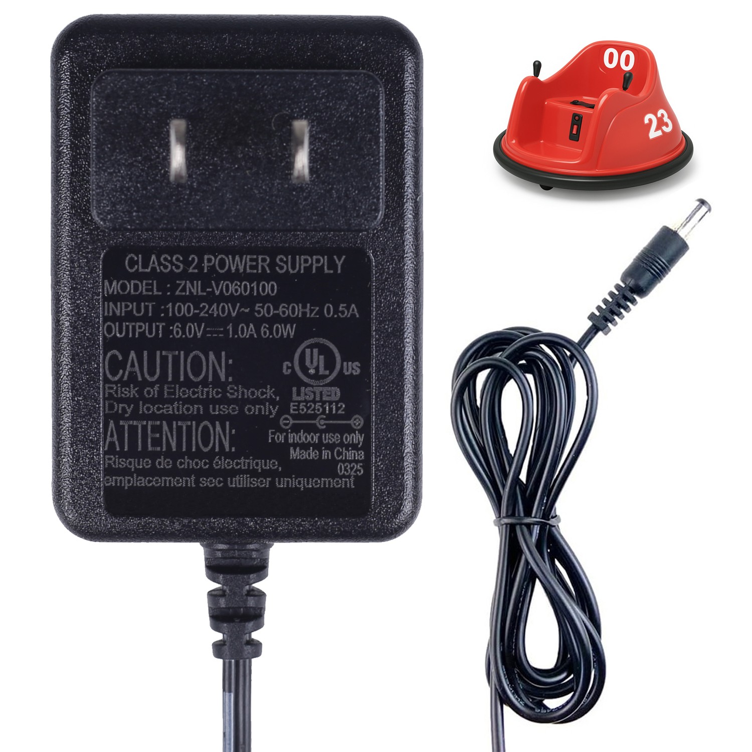 6V Charger for Kids Jeep Bumper Car, 6 Volt Battery Charger for Ride On Toys