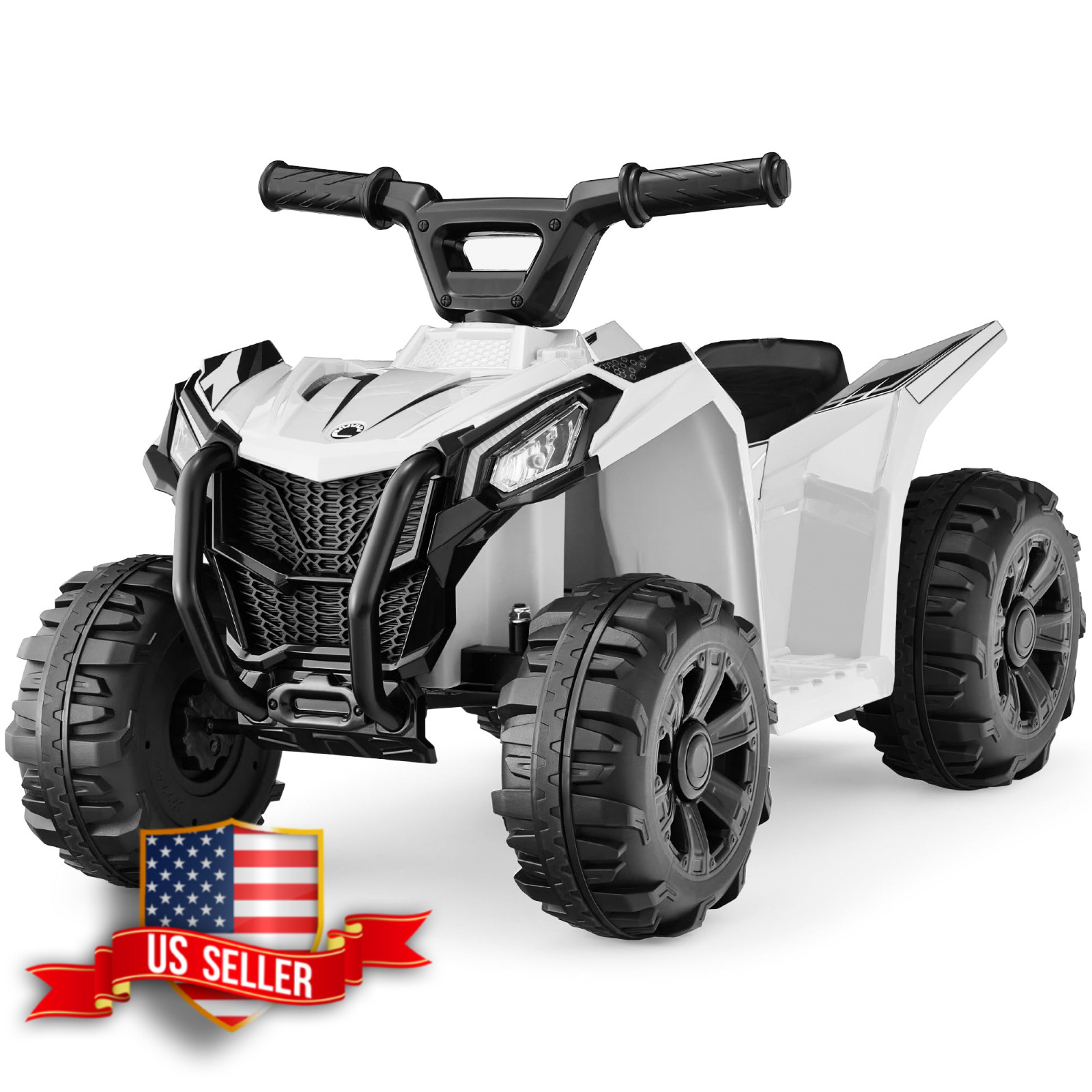 Best Choice Products 6V Kids Ride On Quad ATV Toy White