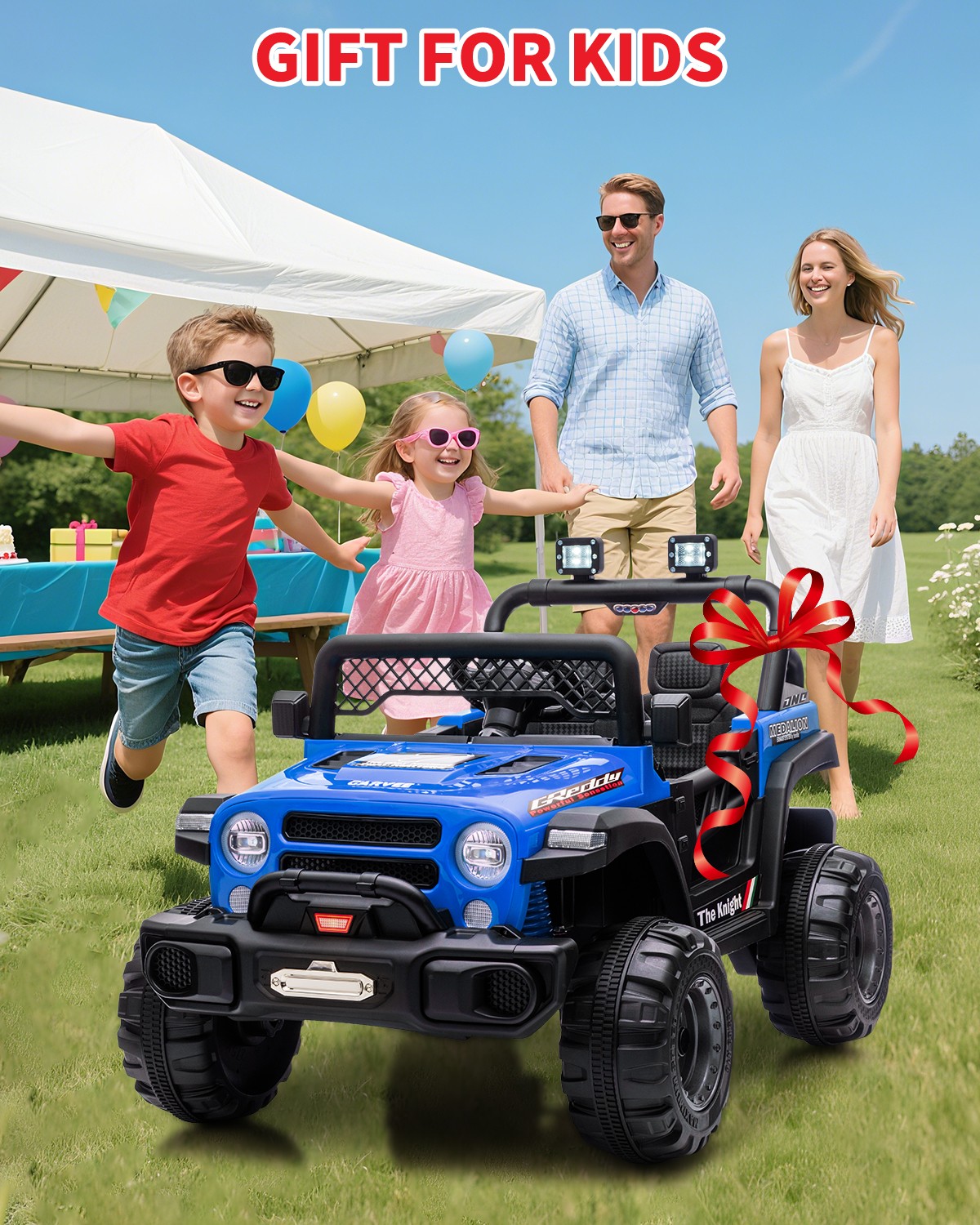 Kids Electric Ride-on Car, 12v Battery Truck with Dual Motors & Remote Control