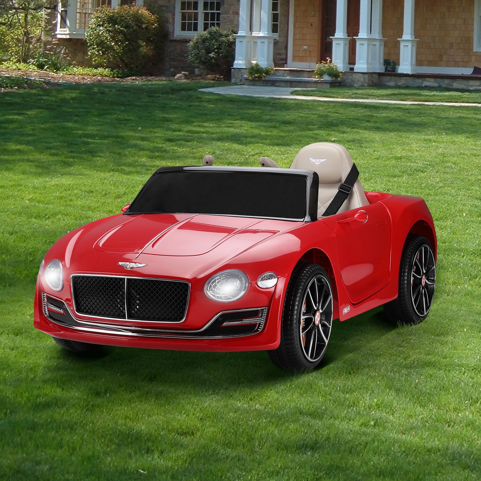 12V Electric Kids Ride On Car Bentley Licensed Battery Power Remote Control Red