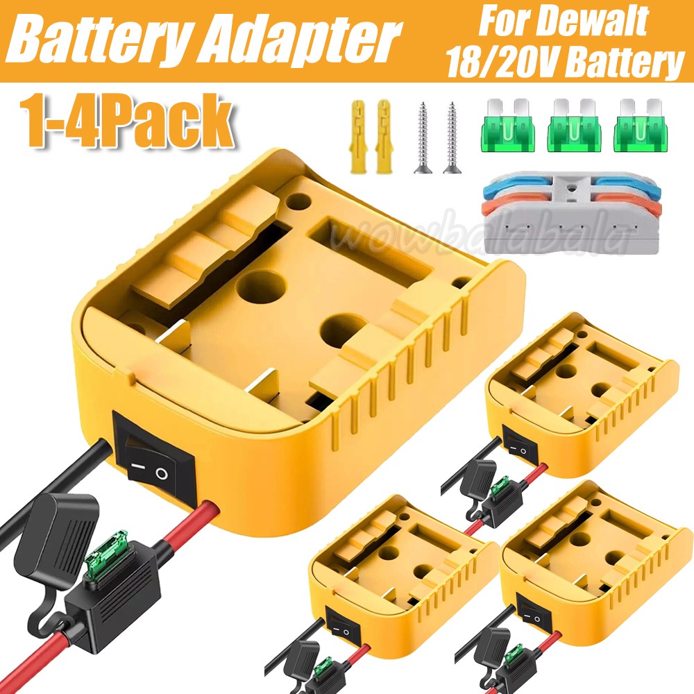 2-4Pack Power Wheel Adapter Compatible with Dewalt 18V20V Battery Converter Kit