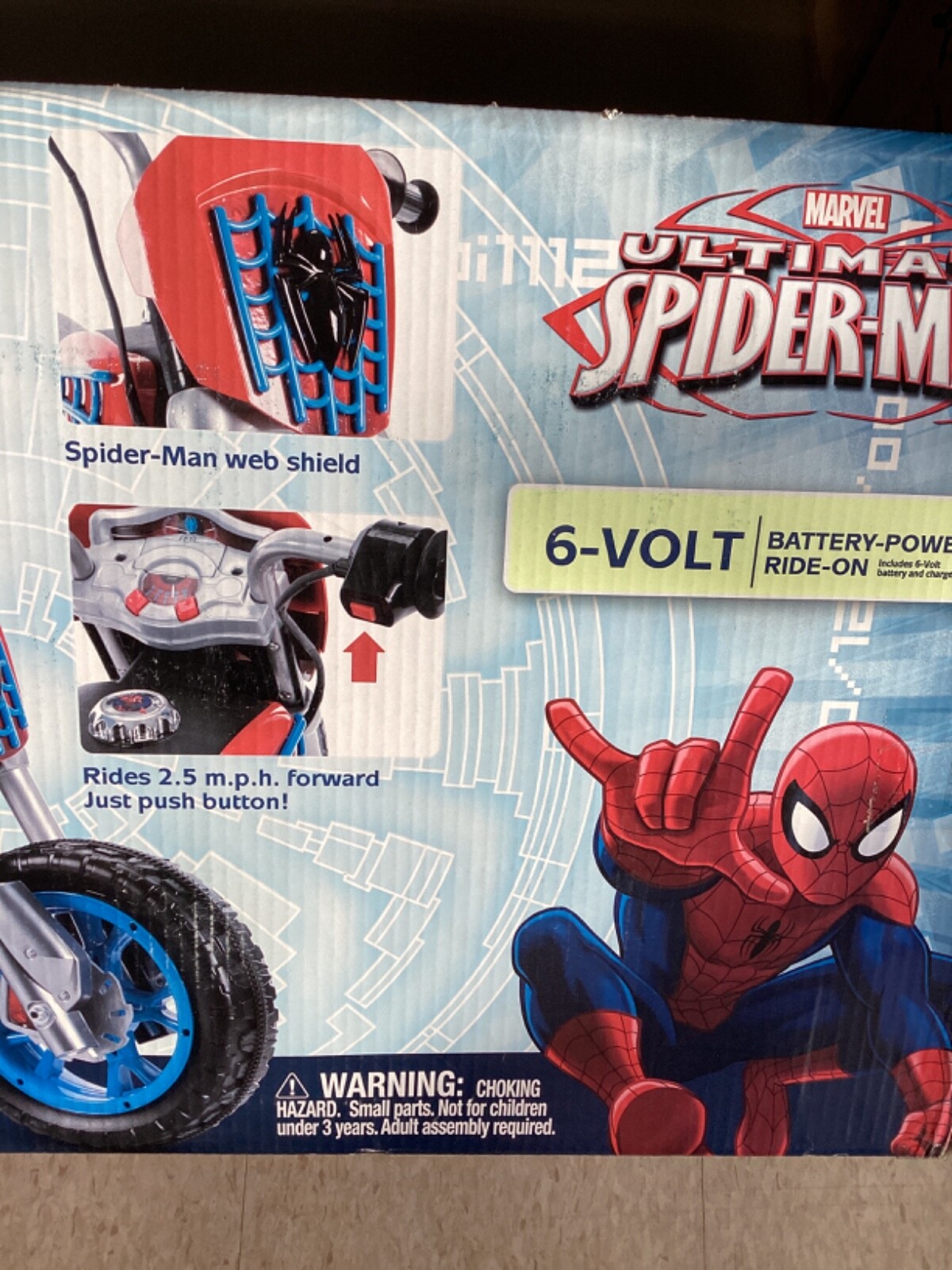 Marvel Spider-Man Motorcycle Electric Ride-On Toy