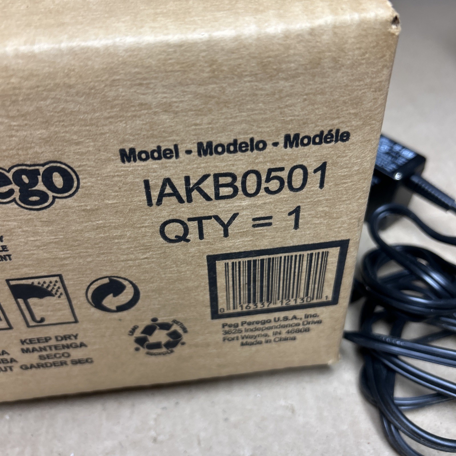 Genuine OEM Peg-Perego 12-Volt Battery For Ride On Vehicles, IAKB0501 W/ Charger