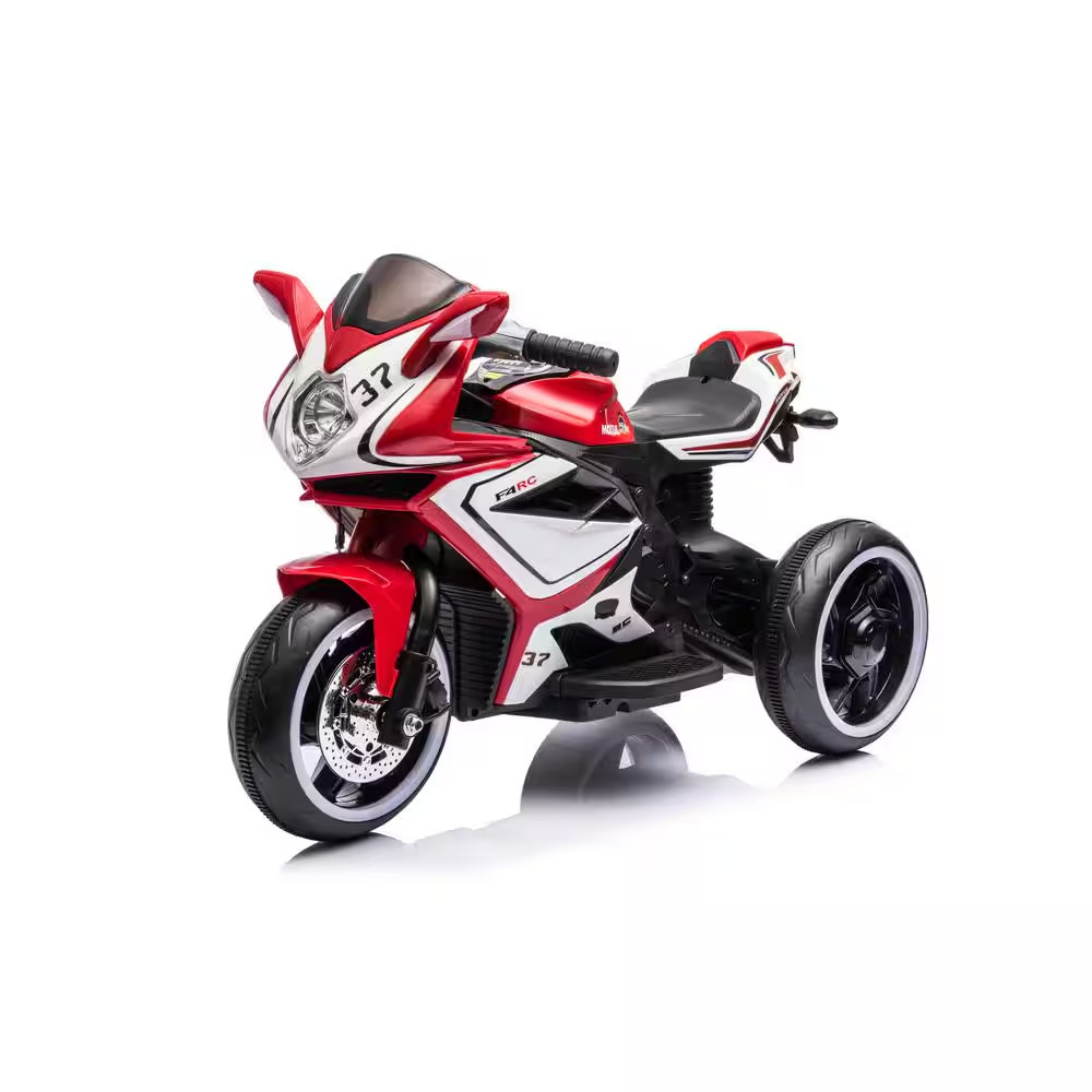 Plastic 6V Electric Motorcycle for Kids 3-4 Years, Boys & Girls with Headlight.