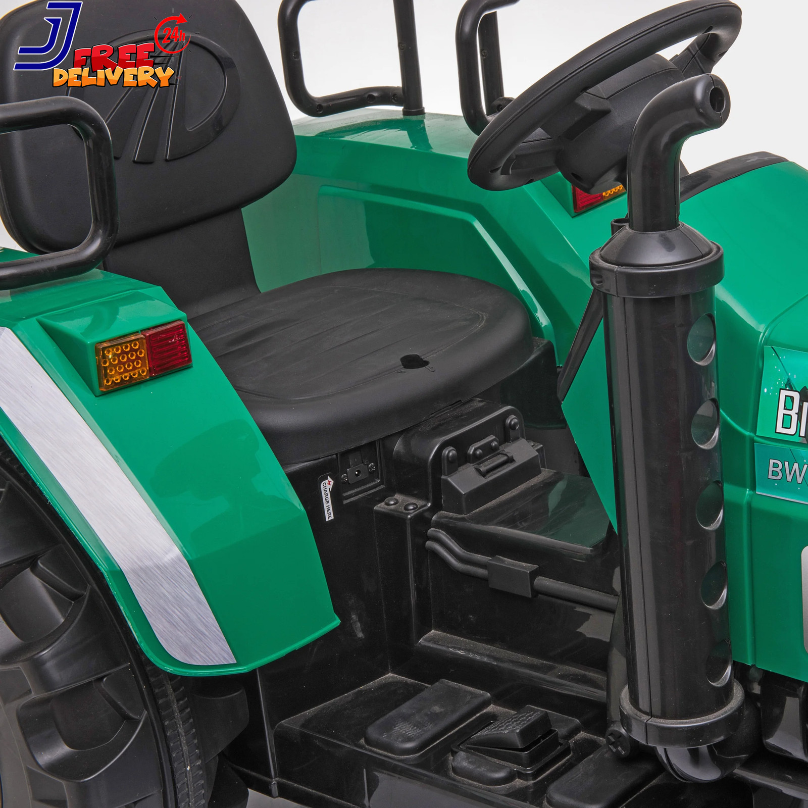 Blazin’ Wheels 1 Piece 12V Battery Op. Rideon Big Wheel Tractor Unisex Toy