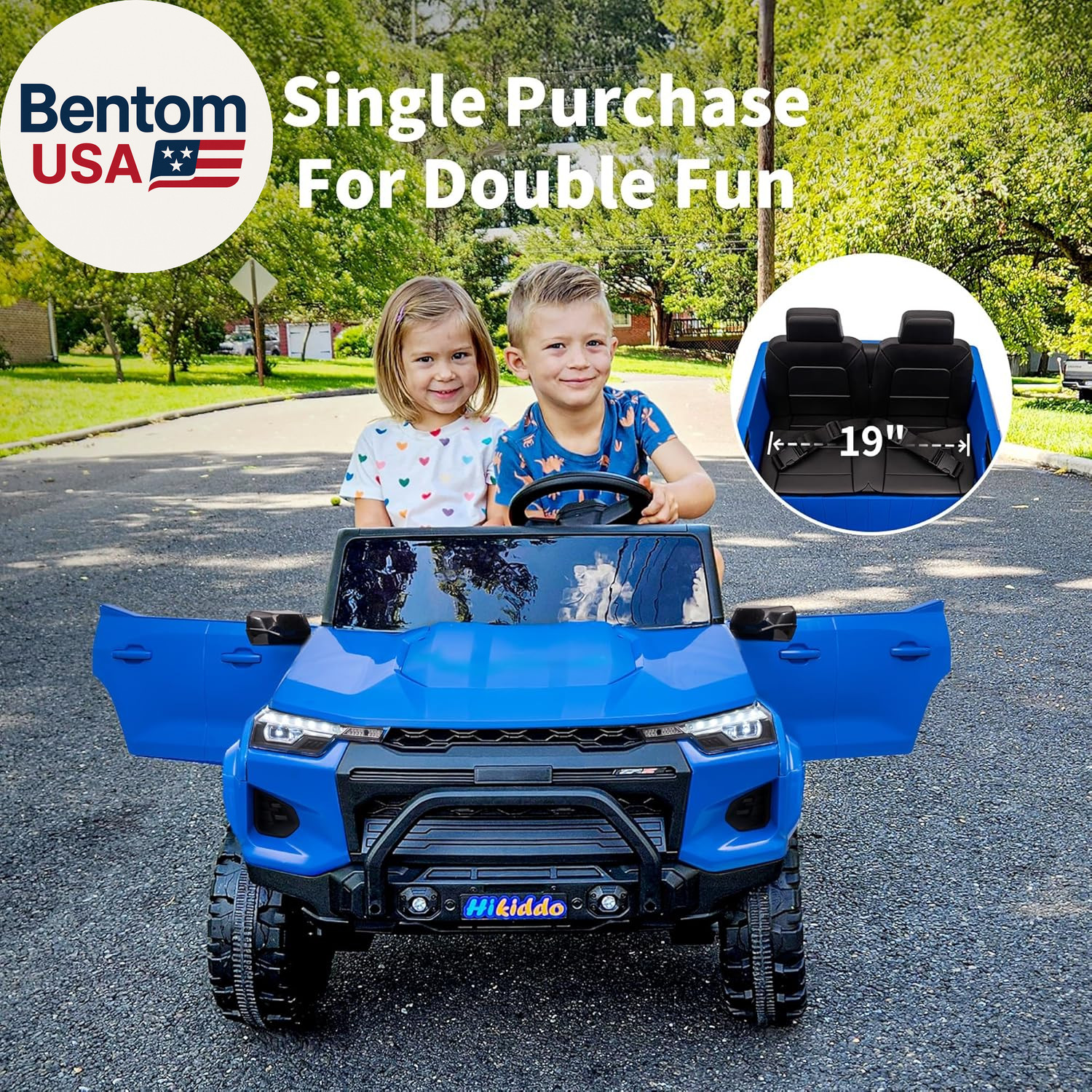 24V 10Ah Ride on Toy for Big Kids, 4X4 2 Seater Electric Kids SUV Car to Drive w