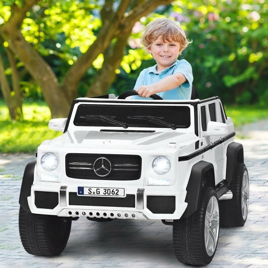 12V Licensed Mercedes-Benz Kids Ride-On Car w/ Remote Control – White