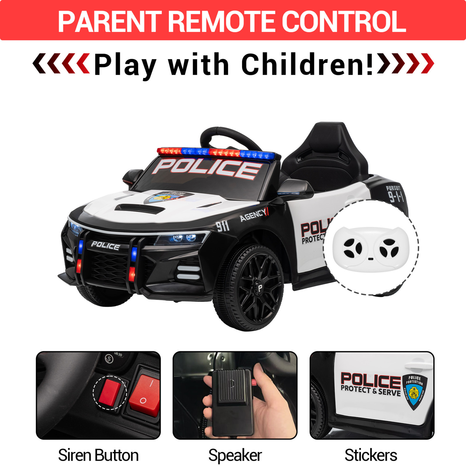 Garvee 12V Kids Ride on Car w/ Remote Control,Ride on Truck for Kids,Toddler Toy