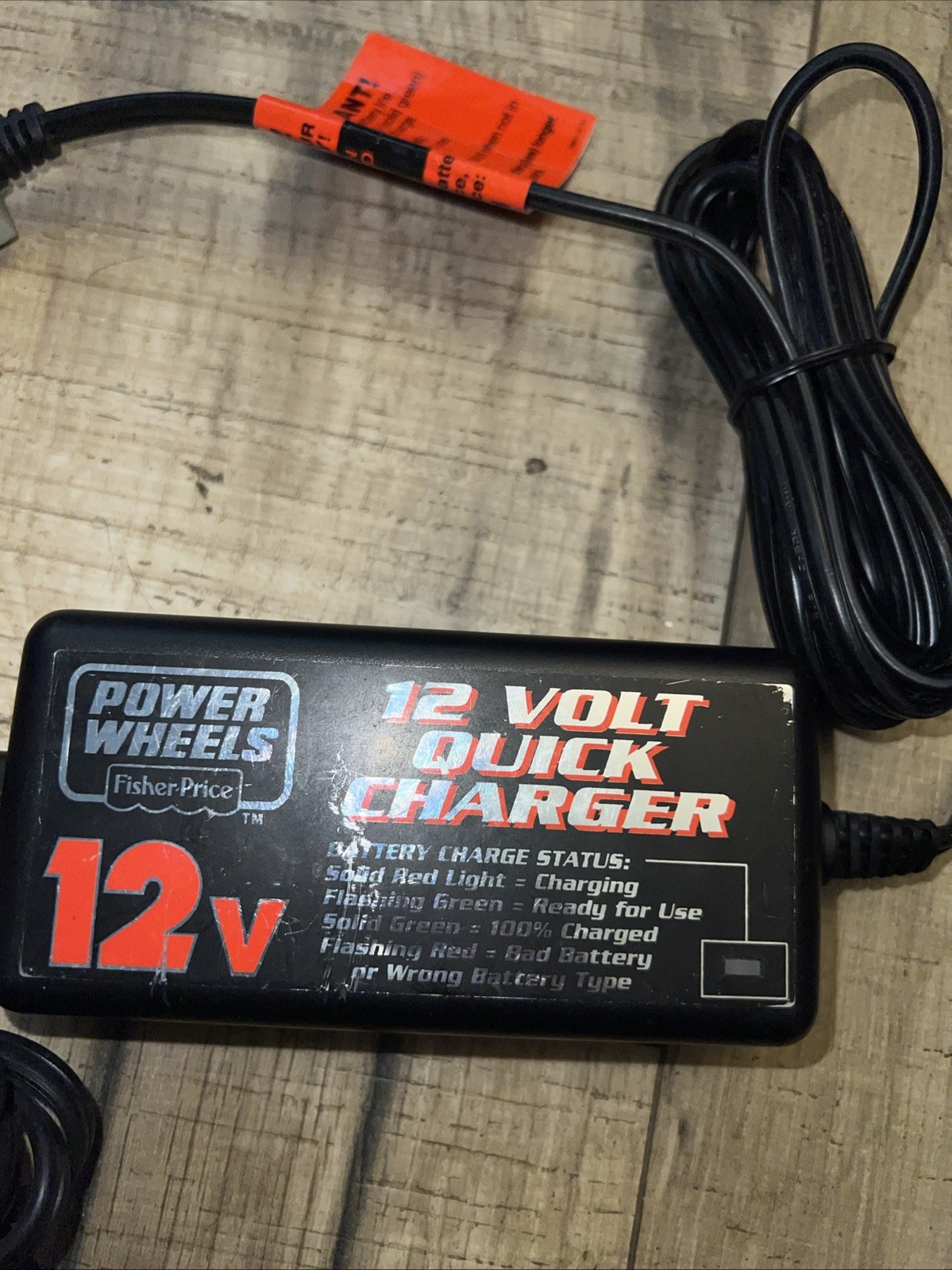 Fisher-Price Power Wheels Quick Charger 12 Volt Battery Mod: 00801-1429 12V 2.5A