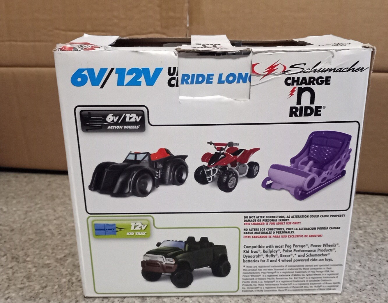 Schumacher Charge N Ride 6V 12V CR5 Fast Battery Charger for Ride On Toys