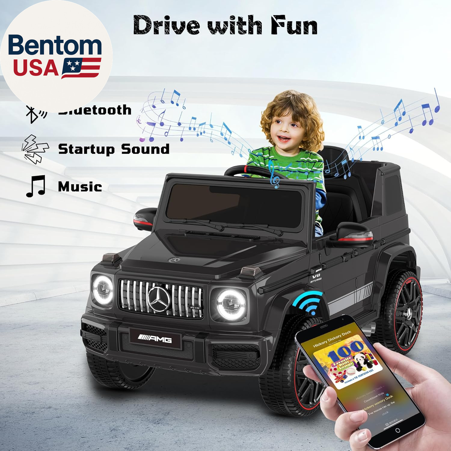 Licensed Mercedes-Benz G63 Car for Kids, 12V Ride on Car W/Parent Remote Control