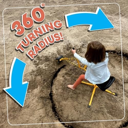 Kids Excavator Ride-On Toy – 360° Rotating Sand Digger for Beach & Sandbox Fun