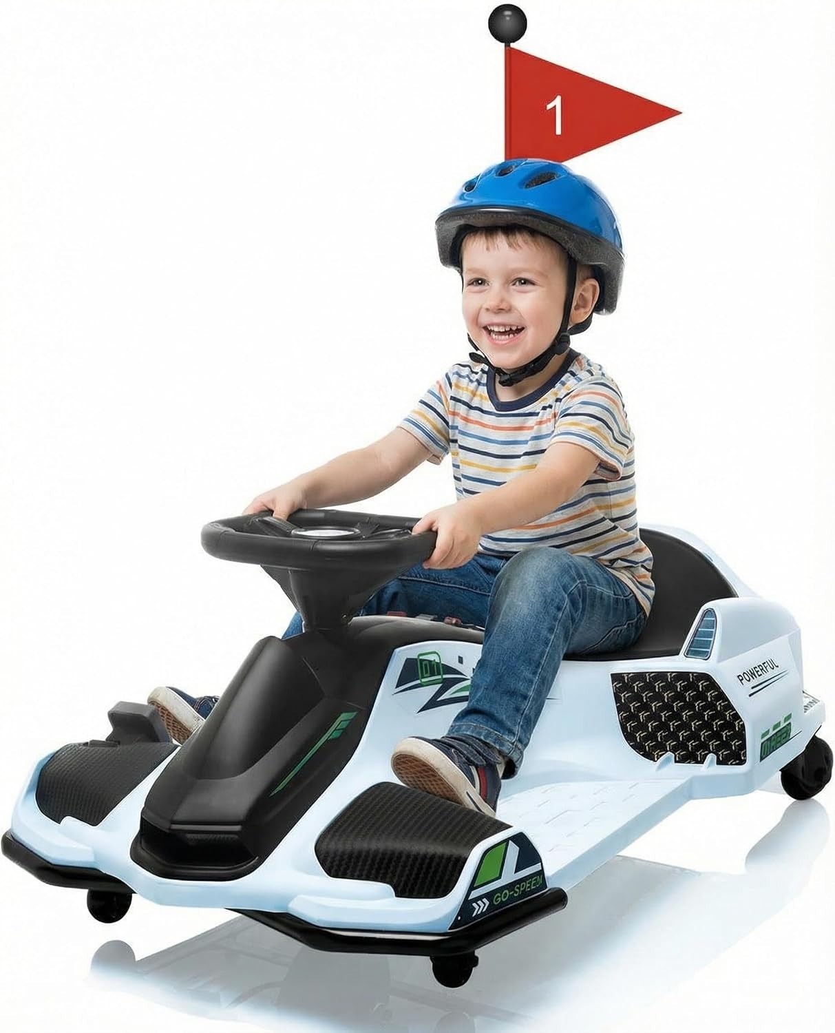 Drifting Car for Kids,45W Brushless Quiet Motor,Fast 5 Mph Electric Ride on Car