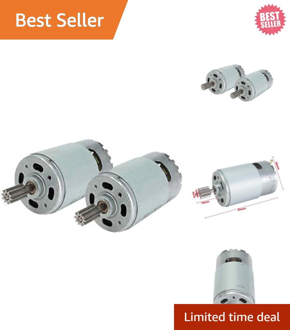 2 Pcs 550 35000 RPM 24V Electric Motor Set for Kids Ride-On Car Replacement