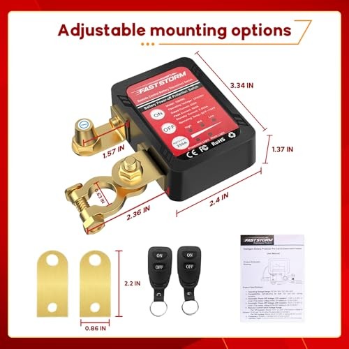 12V 24V 250A Black Remote Battery Disconnect 250A Battery Disconnect Switch