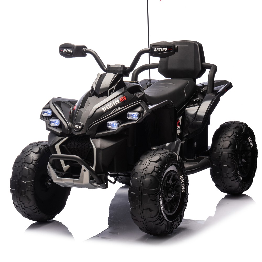 24V Kids Electric ATV with Parent Control Bluetooth Music Lights for Ages 3-12