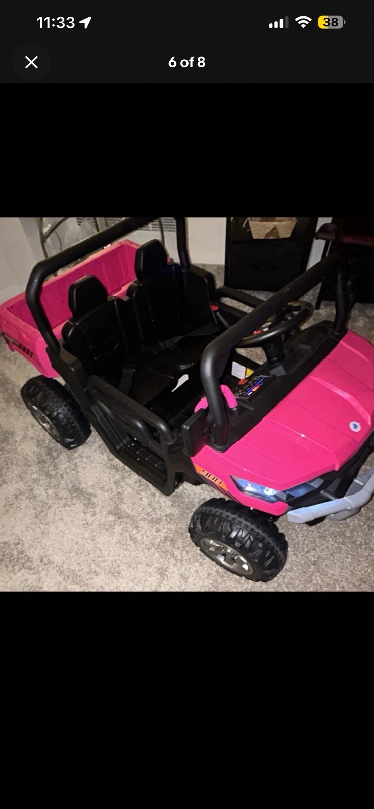 Pink Battery Operated Ride-On Toy Car with Remote Control for Ages 3-7