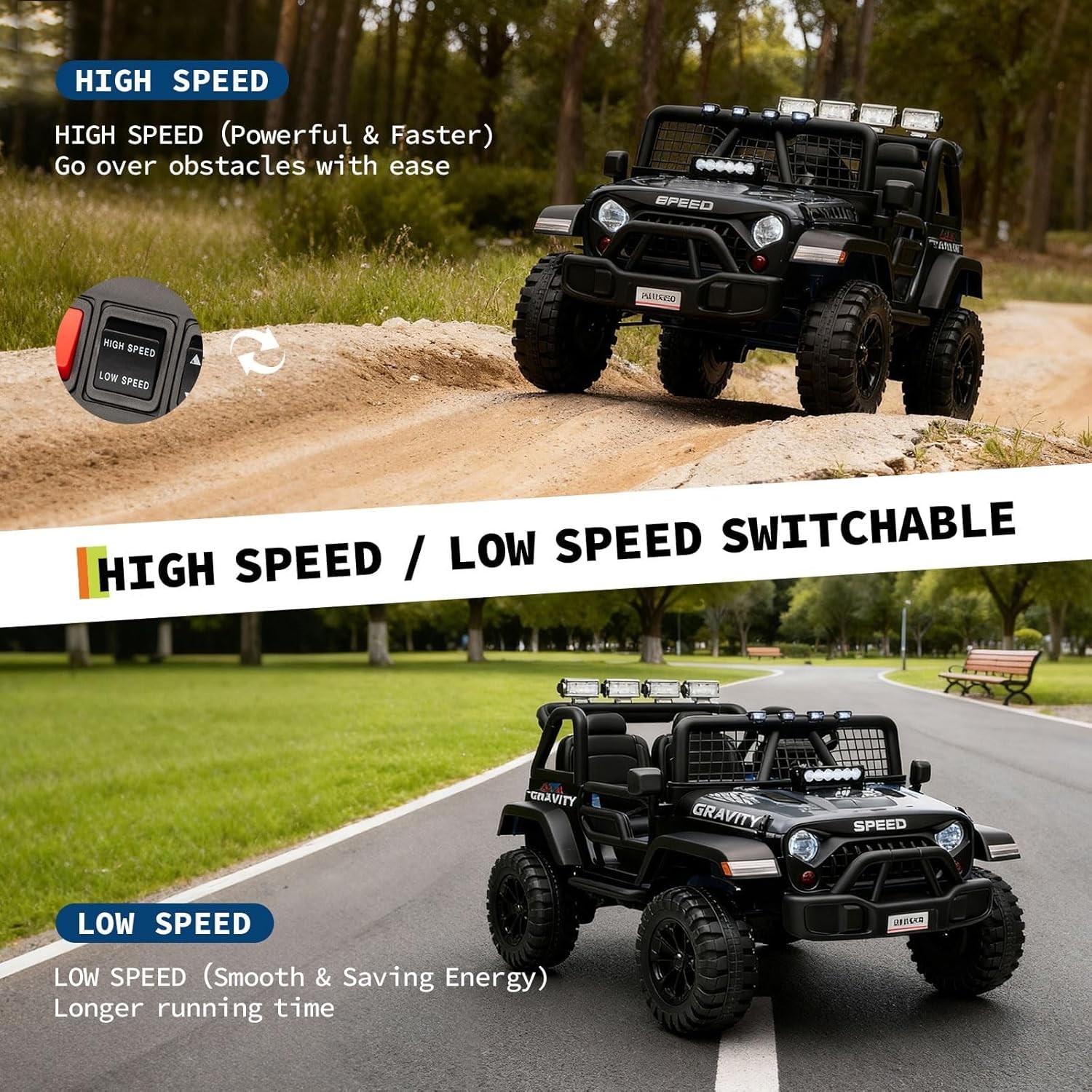 24V Ride on Car for Kids,2 Seater Electric Truck, Electric Vehicle for 3-8 Years