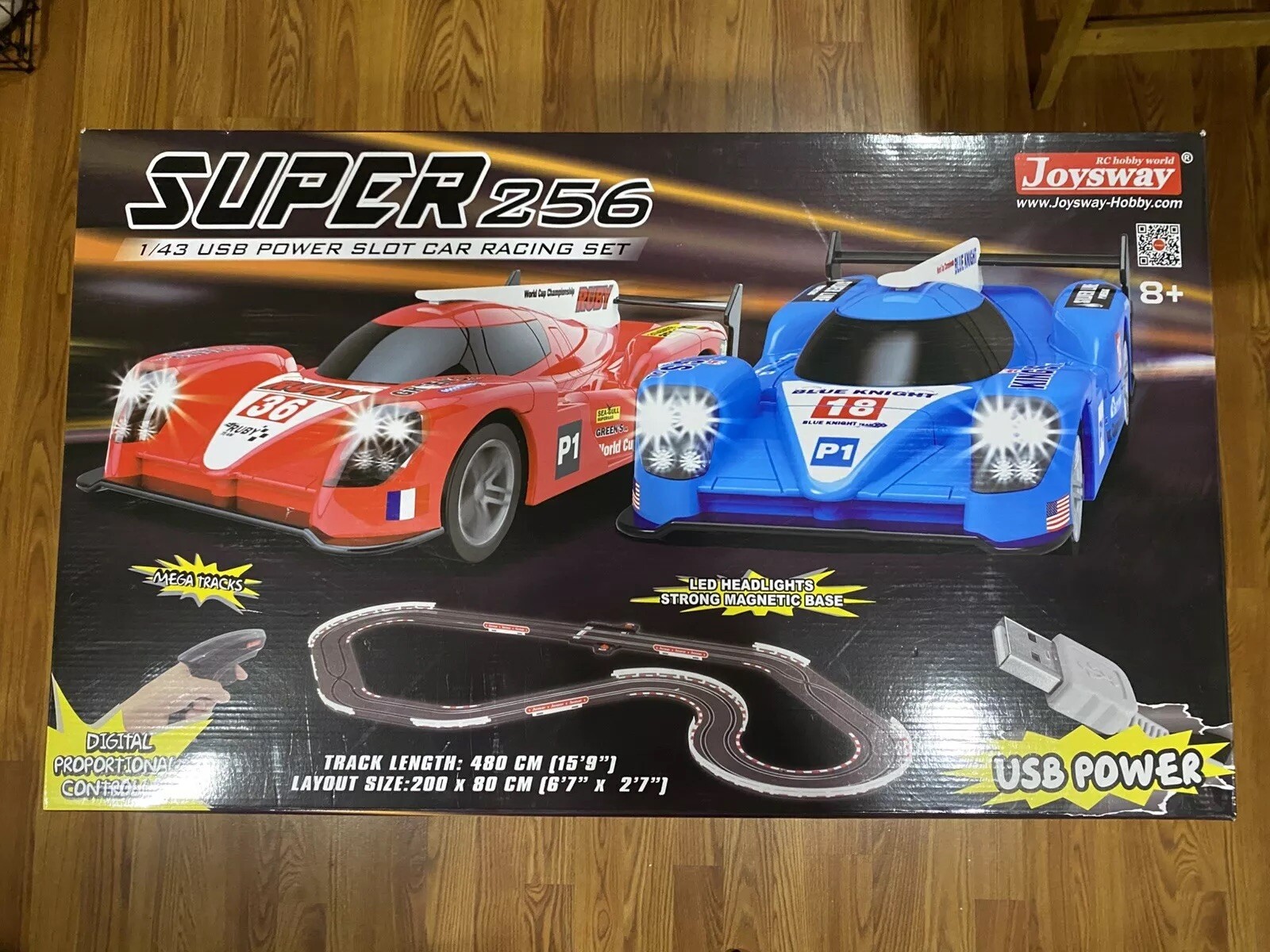 JOYSWAY Super 153 USB Power Slot Car Racing set