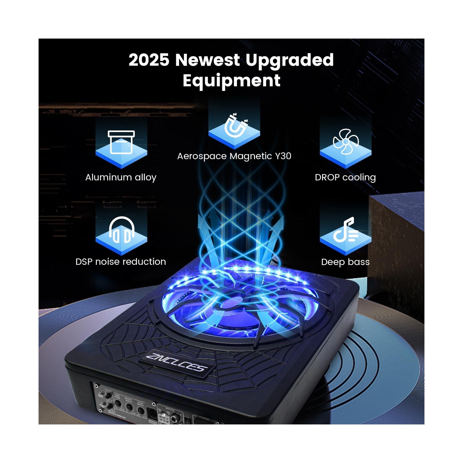 2025 Upgraded 10″1200W Slim Under Seat Powered Car Subwoofer, Car/Truck Sub B…