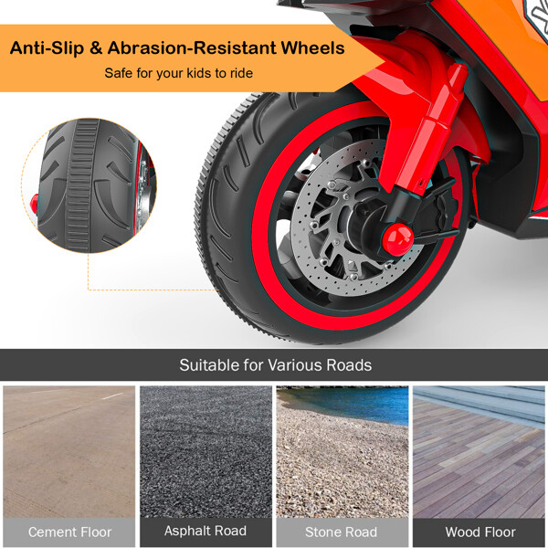 Kids Ride On Dirt Bike 12V Electric Motorcycle Training Wheel Light Music Gift