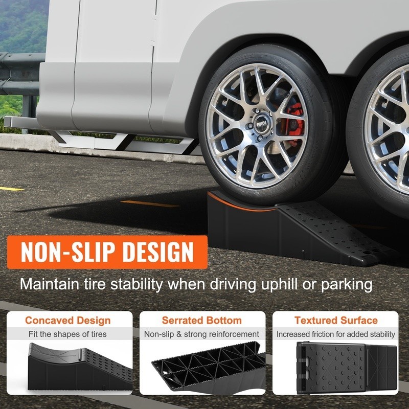 Car Plastic Tandem Wheel Change Ramp Up to 20000 lbs Safety Portable Durable New
