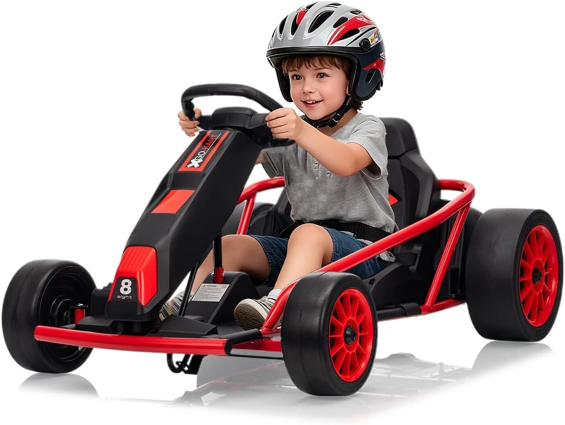 Garvee Ride On Go Kart for Kids, Electric Ride Toy,Fast Drifting Circling Car,