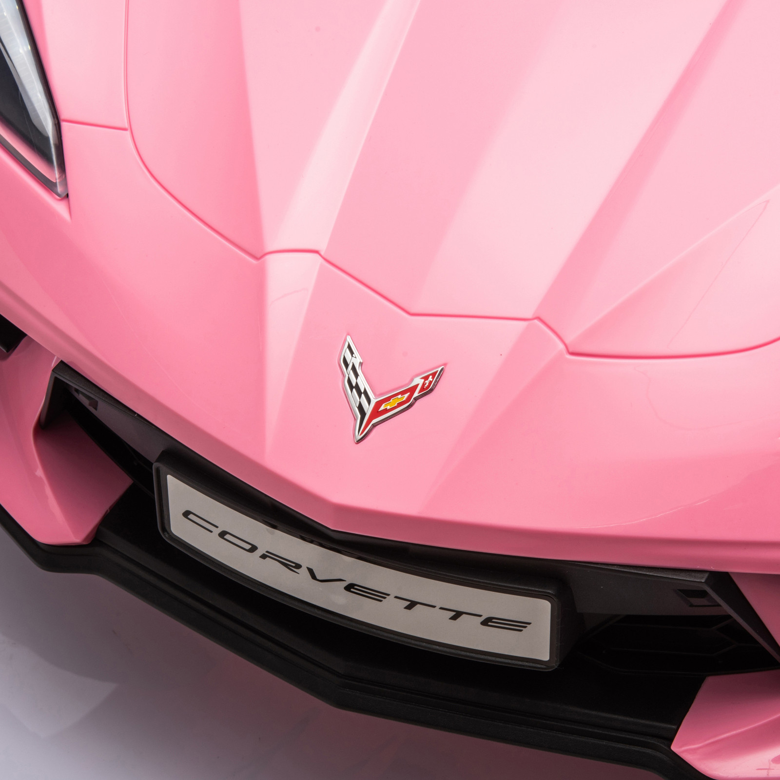 12V Chevrolet Corvette C8 Kids Ride On Car Electric Toy Luxury Sports Pink