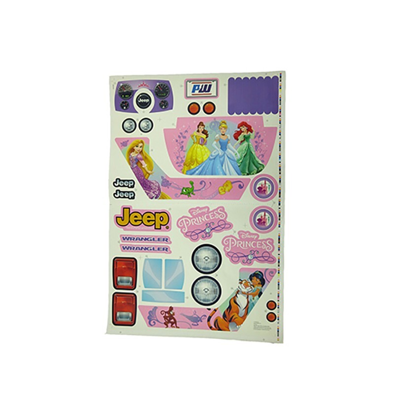 Power wheels Disney Princess Jeep Wrangler FLC45 label decal stickers Genuine