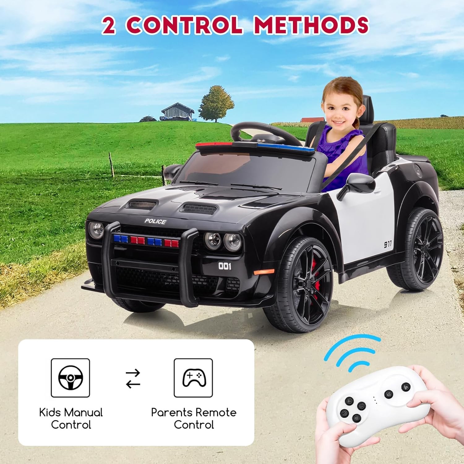 12V Electric Ride on Car Remote Control,Wireless Music Vehicle Car