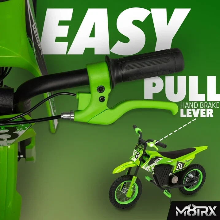 Kid’s 12V Electric-Powered Mini Dirt Bike, Ride-On Toy, Ages 5+, Green