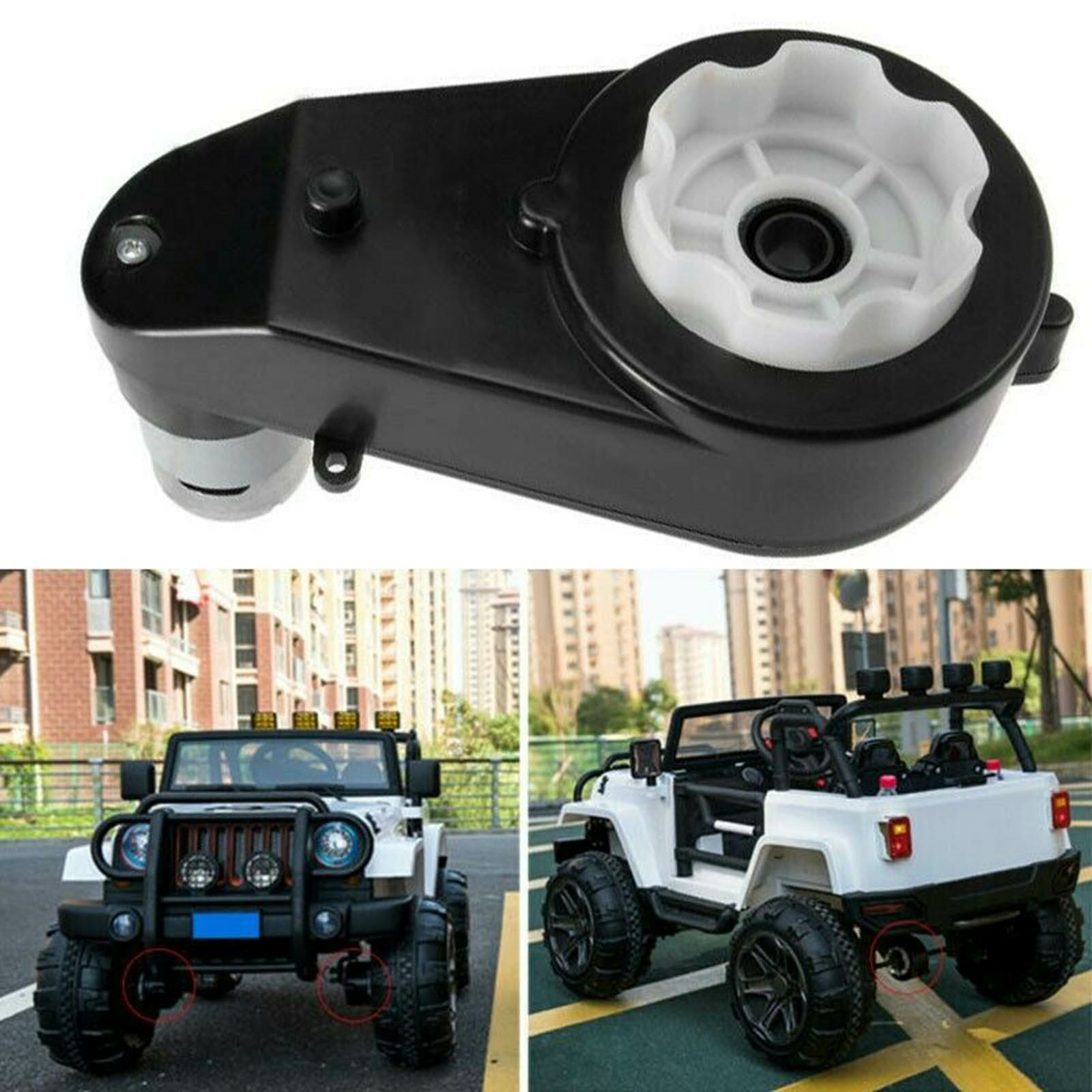 30000RPM 12V Power Wheel Gearbox Motor For Electric Ride On Toys For Kids Car