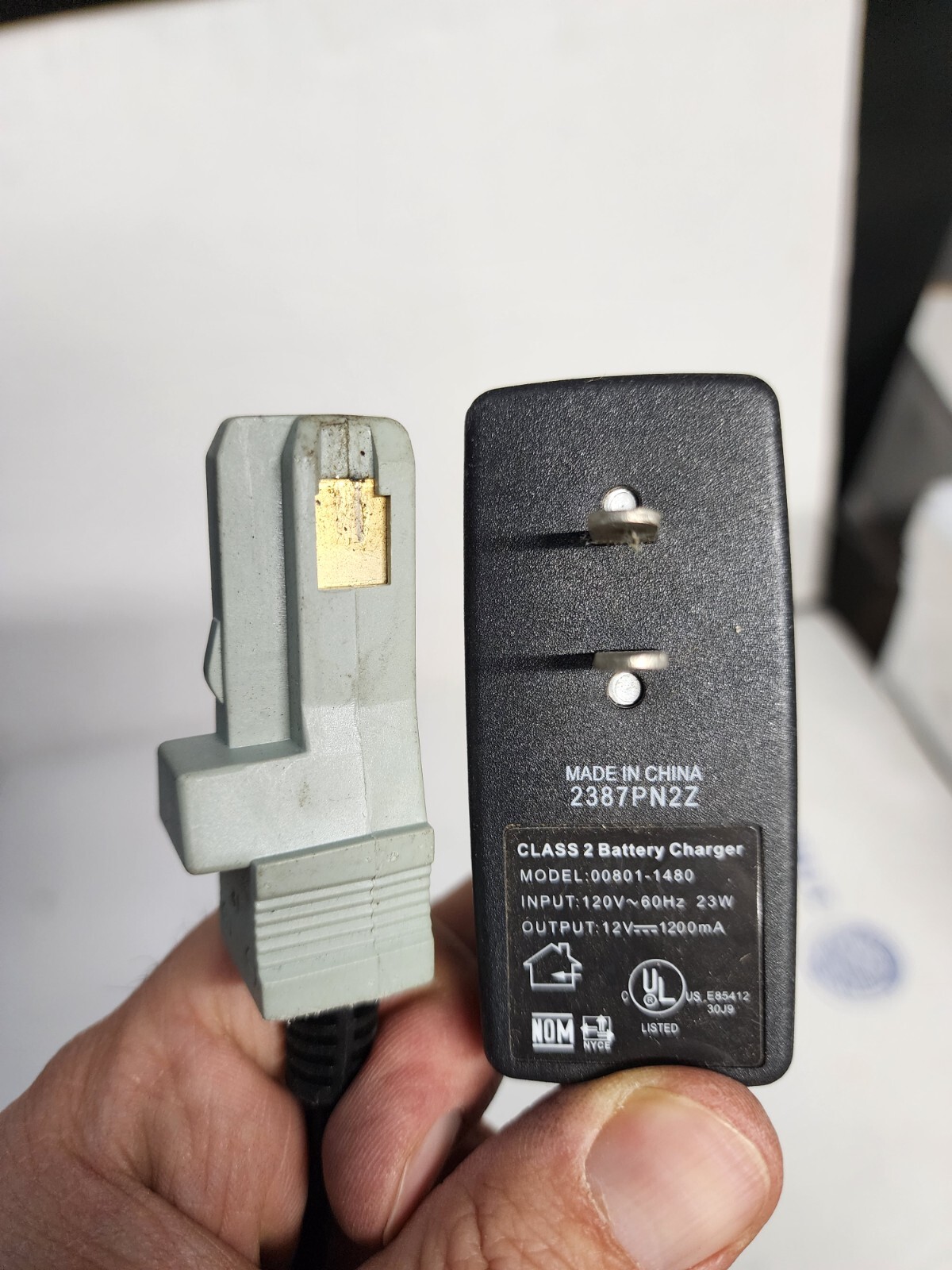 *Genuine* Power Wheels 12 Volt Battery Charger For Gray or Orange Battery 12V