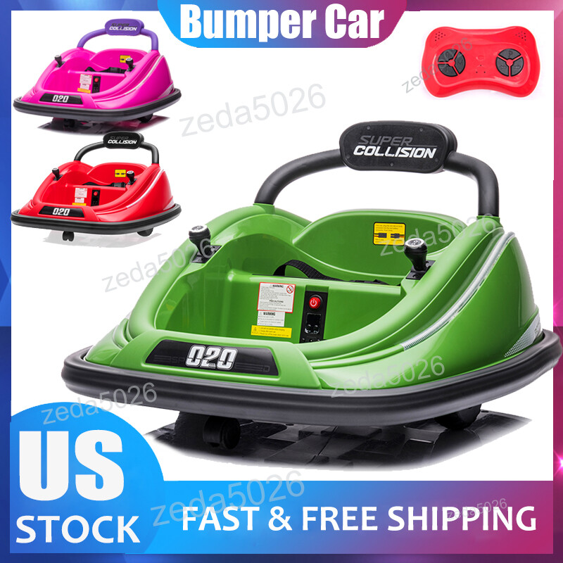 12V Kids Ride on Bumper Car 360° Spinning Electric Vehicle Toy w/Remote Control