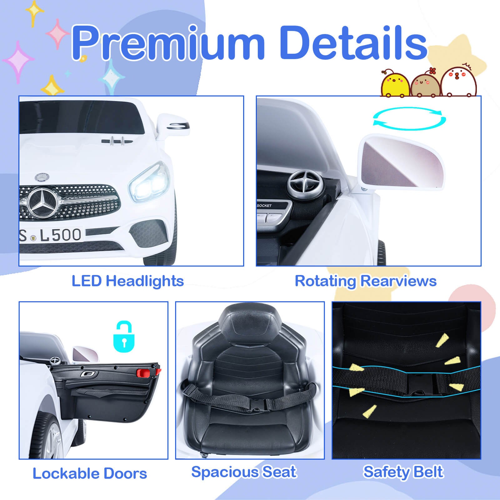 Licensed Mercedes-Benz SL R231 Kids Ride on Car 12V Electric Vehicle with Music