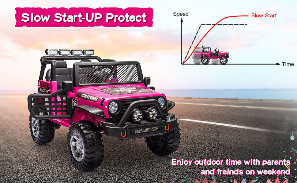Kids Ride On Car Toy Jeep Electric 12V Battery USB Bluetooth W/ Remote Control