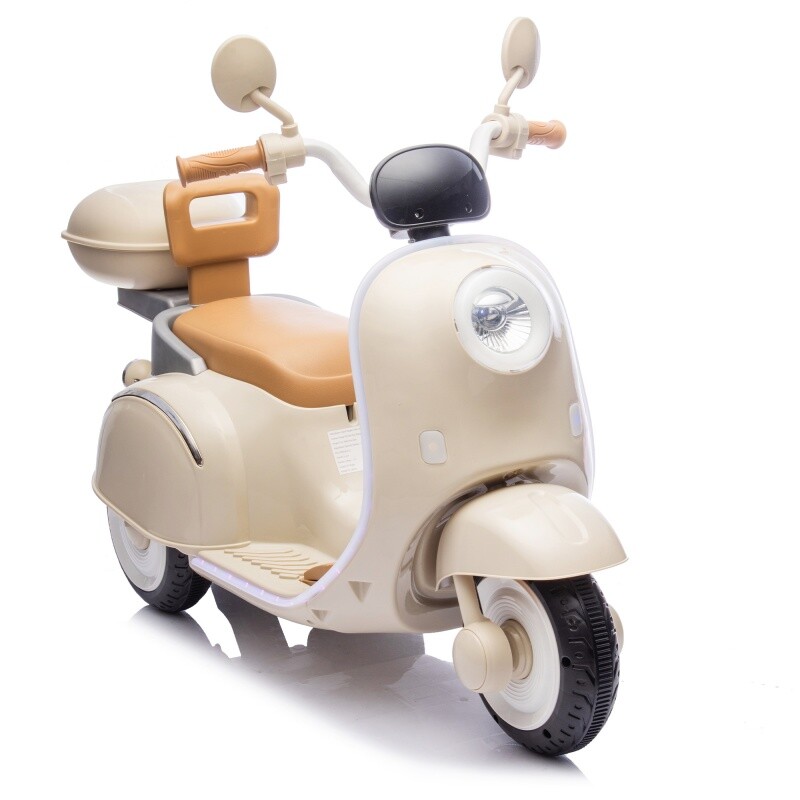 12V Kids Ride On Three-Wheel Electric Motorcycle W/Bluetooth Music For 3-6 Years