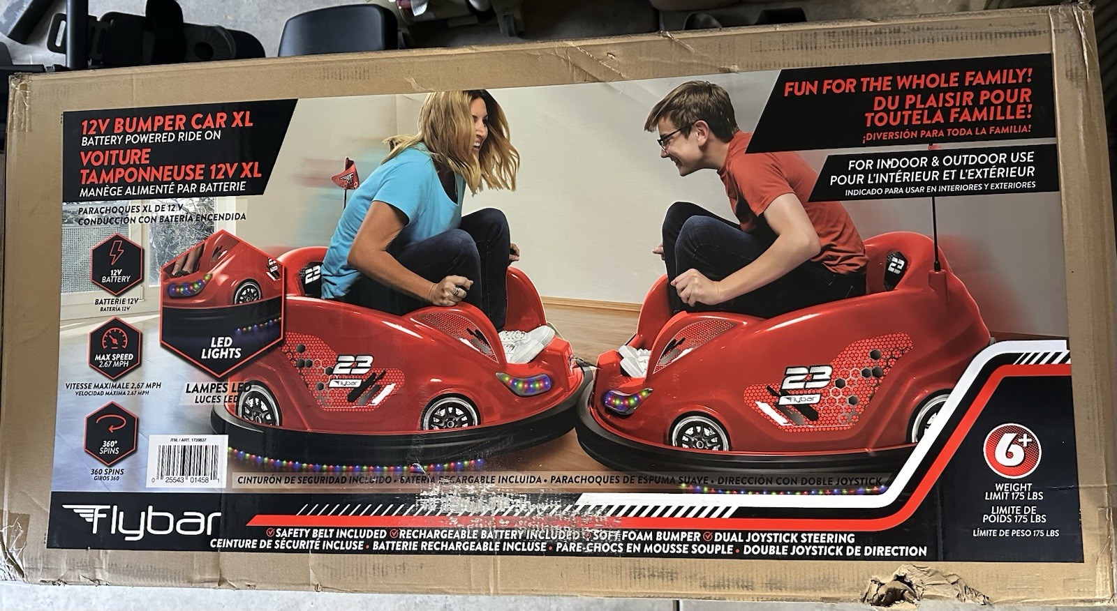 Flybar 12Volt Bumper Car Xl Battery Powered Ride On