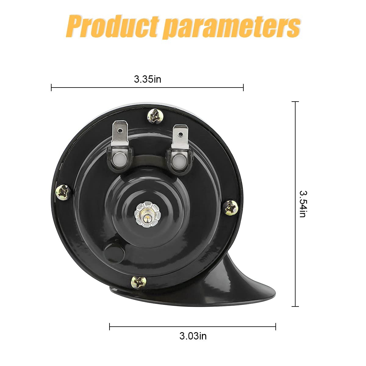 2PCS Super Loud Train Horns, Car Air Electric Snail Double Horn, 12V Waterpro…