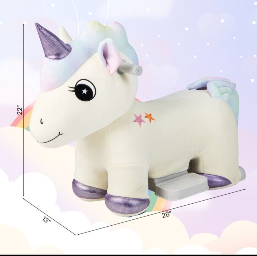 Ride on Toys, 6V Electric Battery Powered Electric Ride on Unicorn with Musi…
