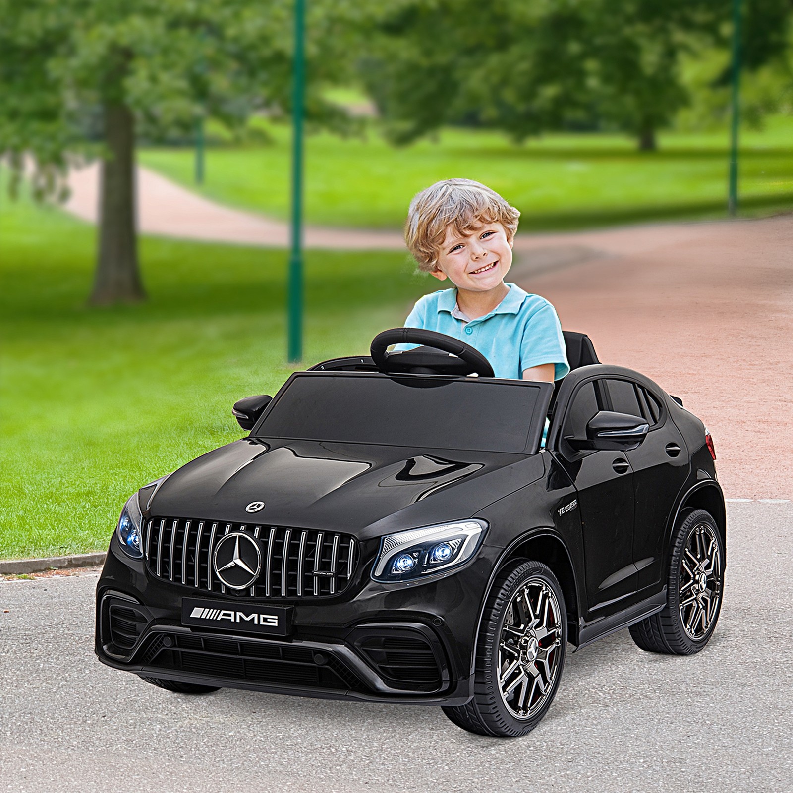 12V Ride On Toy Car for Kids with Remote Control, Black