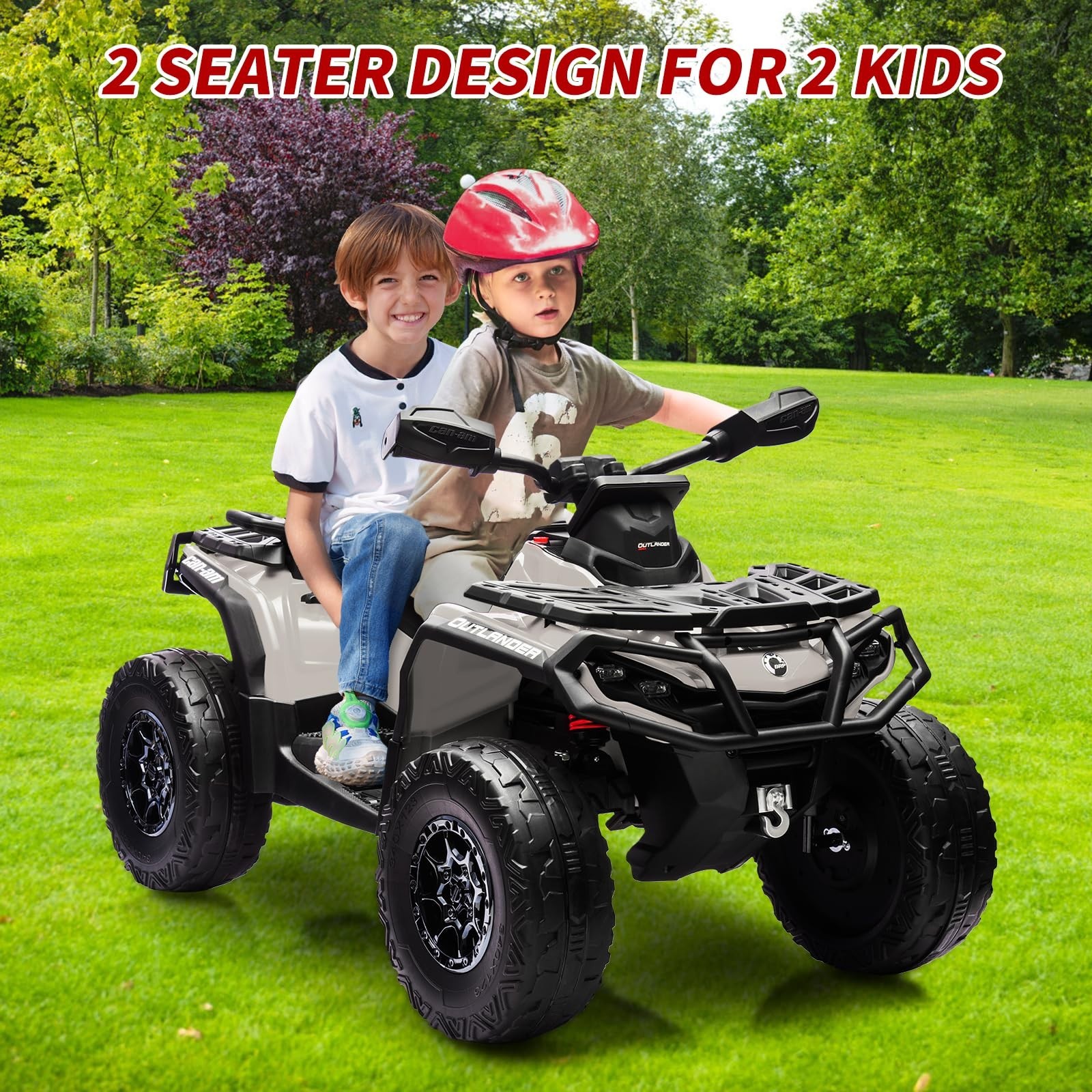 Christmas Electric Ride On ATV 2 Seaters 24V Ride On Car Licensed Can-Am For Kid